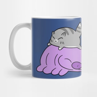 Waterbear and Blue Tabby Cat Mug